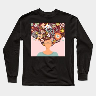 Flowered hair Long Sleeve T-Shirt